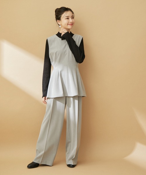 ハイネックラメシアーニット