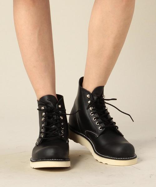 RED WING（レッドウィング）の「BY RED WING ラウンドトゥブーツ/ブラック：（ブーツ・レディース・ブラック・6h/5/4h/5h/6）」の9枚目の写真