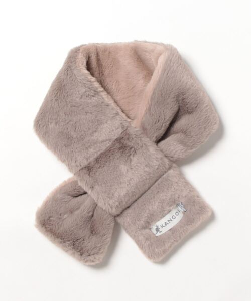 KANGOL(カンゴール)の「【KANGOL/カンゴール】リバーシブル ファー ティペット マフラー(マフラー・レディース・ブラック/アイボリー/グリーン/グレー・FREE)」の1枚目の写真