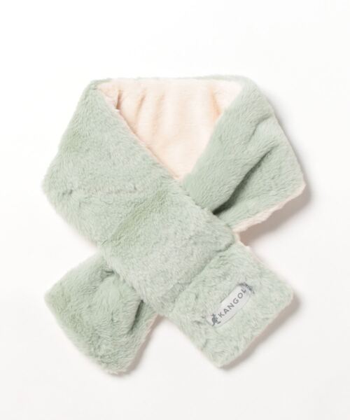 KANGOL(カンゴール)の「【KANGOL/カンゴール】リバーシブル ファー ティペット マフラー(マフラー・レディース・ブラック/アイボリー/グリーン/グレー・FREE)」の4枚目の写真