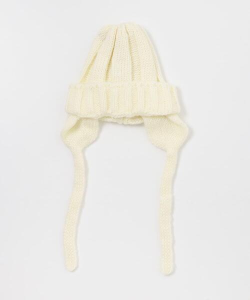 ITEMS URBANRESEARCH（アイテムズ アーバンリサーチ）の「フライトニットキャップ（ニットキャップ/ビーニー・レディース・ブラック/オフホワイト・-）」の8枚目の写真