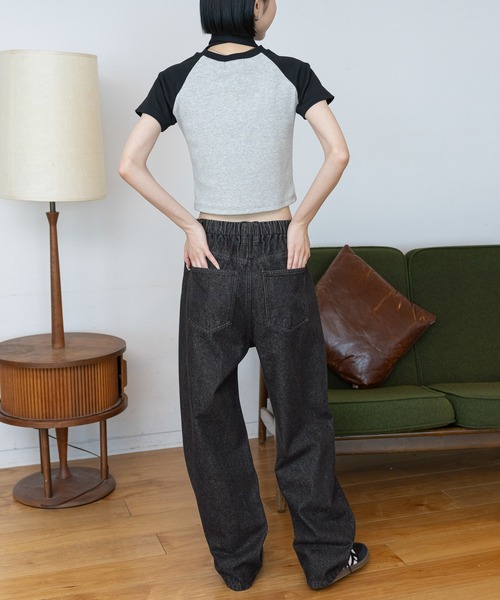 3.3 Field Trip （3.3フィールドトリップ）の「3.3 Field Trip／レイヤードデニムパンツ 2977554（デニムパンツ・レディース・ブラック/ブルー・SMALL/MEDIUM）」の6枚目の写真