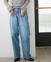 VIS | ラインストーンストレートデニム(デニムパンツ)