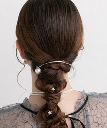 Cupid Heart | 【Cupid Heart】結婚式アクセ！パール付きメタルラウンドバレッタ(バレッタ/ヘアクリップ)