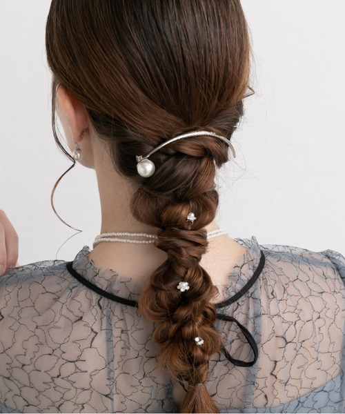 Cupid Heart(キューピッドハート)の「【Cupid Heart】結婚式アクセ!パール付きメタルラウンドバレッタ(バレッタ/ヘアクリップ・レディース・ゴールド/シルバー・MEDIUM)」の11枚目の写真