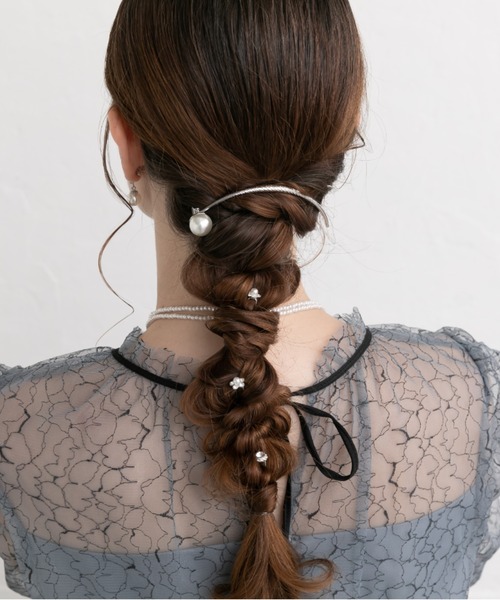 Cupid Heart(キューピッドハート)の「【Cupid Heart】結婚式アクセ!パール付きメタルラウンドバレッタ(バレッタ/ヘアクリップ・レディース・ゴールド/シルバー・MEDIUM)」の12枚目の写真