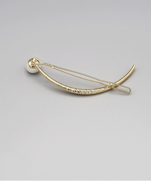 Cupid Heart(キューピッドハート)の「【Cupid Heart】結婚式アクセ!パール付きメタルラウンドバレッタ(バレッタ/ヘアクリップ・レディース・ゴールド/シルバー・MEDIUM)」の6枚目の写真