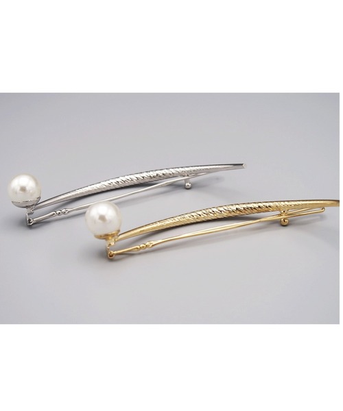 Cupid Heart(キューピッドハート)の「【Cupid Heart】結婚式アクセ!パール付きメタルラウンドバレッタ(バレッタ/ヘアクリップ・レディース・ゴールド/シルバー・MEDIUM)」の9枚目の写真