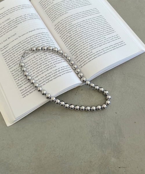 un+frame（アンフレーム）の「big ball chain necklace／BIGボールチェーンネックレス（ネックレス・レディース・シルバー/ゴールド・FREE）」の22枚目の写真