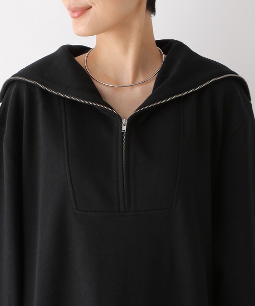 LEPSIM（レプシィム）の「裏毛ハーフジップワンピース　980040（ワンピース・レディース・ブラウン/オフホワイト/ブラック・FREE）」の13枚目の写真