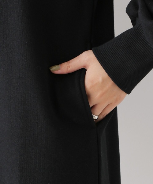 LEPSIM（レプシィム）の「裏毛ハーフジップワンピース　980040（ワンピース・レディース・ブラウン/オフホワイト/ブラック・FREE）」の15枚目の写真