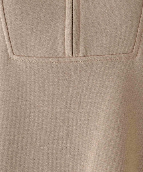 LEPSIM（レプシィム）の「裏毛ハーフジップワンピース　980040（ワンピース・レディース・ブラウン/オフホワイト/ブラック・FREE）」の21枚目の写真