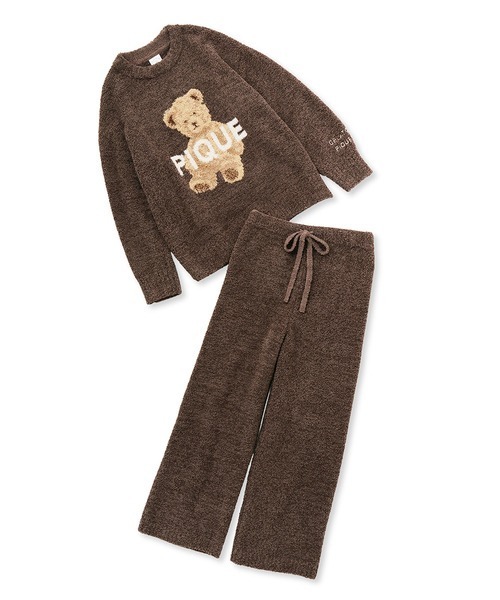 gelato pique パウダーメランジベアジャガードプルオーバー gelato pique（ジェラートピケ）の「パウダーメランジベア