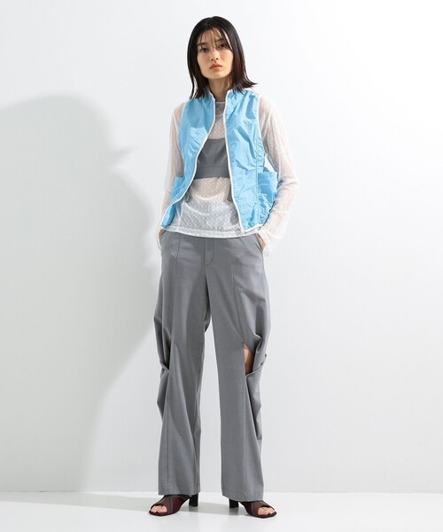 Ray BEAMS（レイビームス）の「Ray BEAMS / サイド ツイスト パンツ（その他パンツ・レディース・ライトグレー/ブラック・0/1）」の3枚目の写真