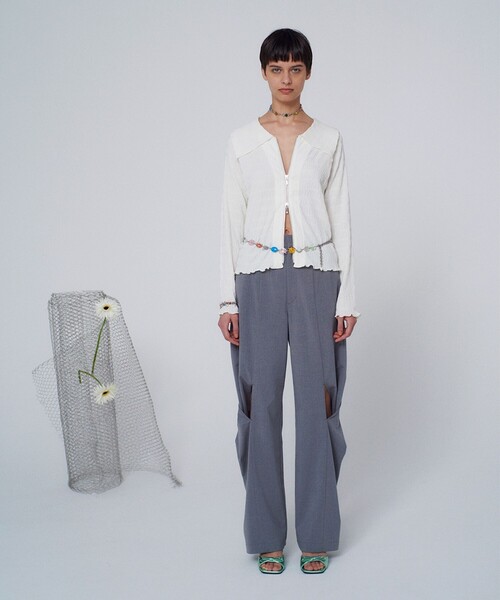 Ray BEAMS（レイビームス）の「Ray BEAMS / サイド ツイスト パンツ（その他パンツ・レディース・ライトグレー/ブラック・0/1）」の7枚目の写真