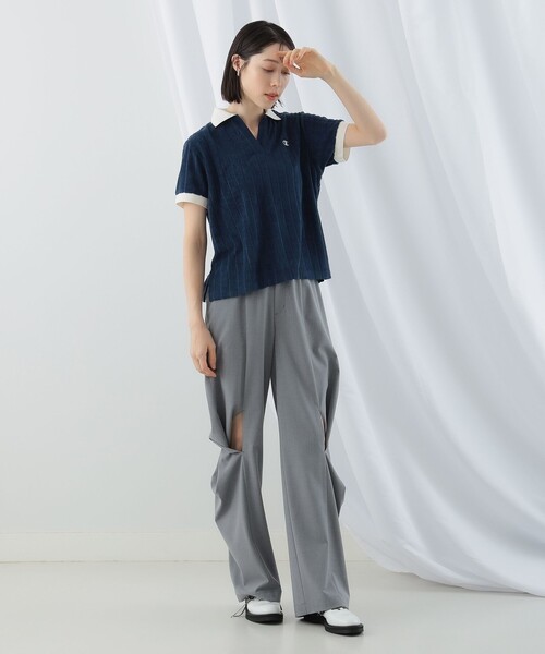 Ray BEAMS（レイビームス）の「Ray BEAMS / サイド ツイスト パンツ（その他パンツ・レディース・ライトグレー/ブラック・0/1）」の8枚目の写真