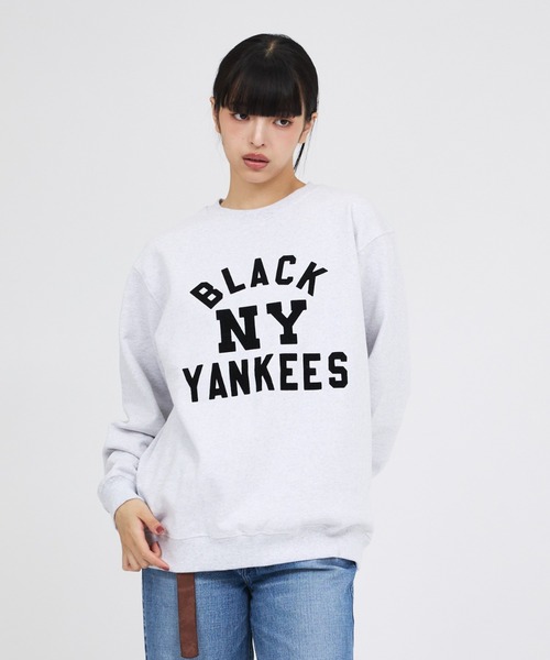SCREEN STARS(スクリーンスターズ)の「【SCREEN STARS】BLACK YANKEES / ブラックヤンキース / ビッグシルエット裏起毛クルースウェット(スウェット・メンズ・ホワイト系その他/ブラック・M/L/XL)」の1枚目の写真
