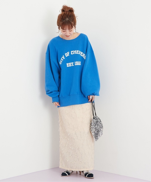 B.C STOCK（ベーセーストック）の「《追加》【Gleamy/グリーミー】ジャガードスカート（スカート・レディース・アイボリー/ブラック・FREE）」の12枚目の写真