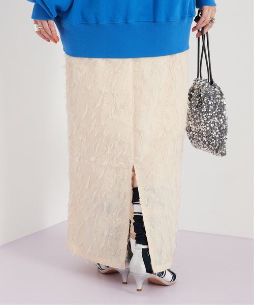 B.C STOCK（ベーセーストック）の「《追加》【Gleamy/グリーミー】ジャガードスカート（スカート・レディース・アイボリー/ブラック・FREE）」の18枚目の写真