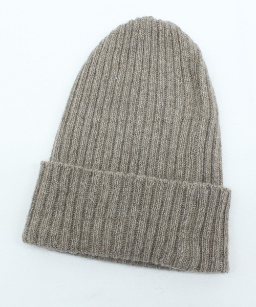 RNA-N（アールエヌエーエヌ）の「E4729 カシミヤニットキャップ（ニットキャップ/ビーニー・レディース・チャコールグレー/ライトブラウン・FREE）」の3枚目の写真
