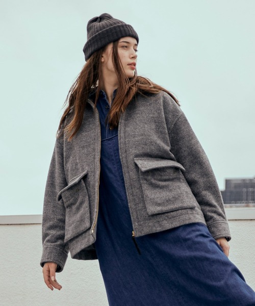 RNA-N（アールエヌエーエヌ）の「E4729 カシミヤニットキャップ（ニットキャップ/ビーニー・レディース・チャコールグレー/ライトブラウン・FREE）」の9枚目の写真