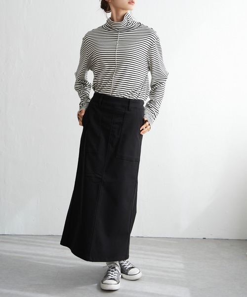 LBC（エルビーシー）の「クシュタートルネックロンＴ（Tシャツ/カットソー・レディース・ブラック/チャコールグレー/ターコイズブルー/その他35/ホワイト・M/L）」の6枚目の写真