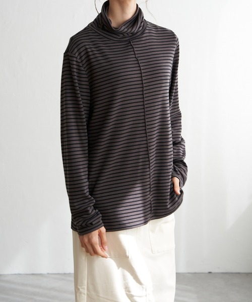 LBC（エルビーシー）の「クシュタートルネックロンＴ（Tシャツ/カットソー・レディース・ブラック/チャコールグレー/ターコイズブルー/その他35/ホワイト・M/L）」の20枚目の写真