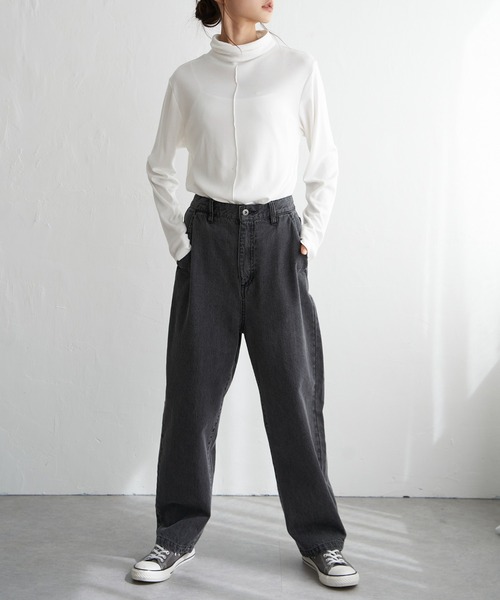LBC（エルビーシー）の「クシュタートルネックロンＴ（Tシャツ/カットソー・レディース・ブラック/チャコールグレー/ターコイズブルー/その他35/ホワイト・M/L）」の21枚目の写真