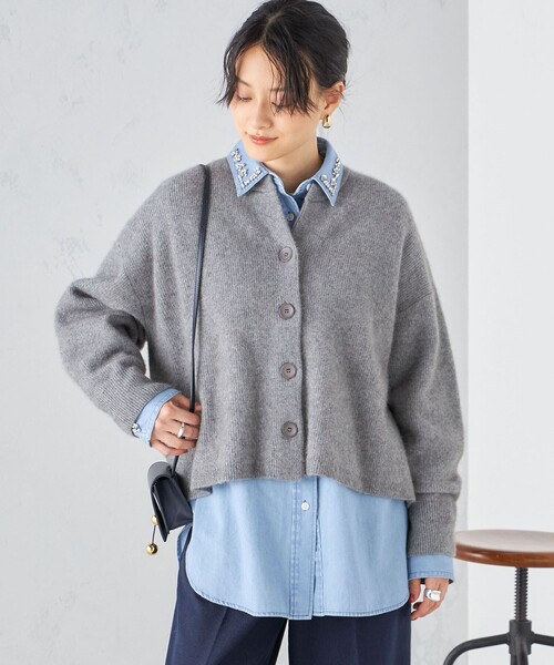 SHIPS(シップス)の「〈手洗い可能〉デニム ビジュー付 オーバー シャツ ◇(シャツ/ブラウス・レディース・ライトブルー・ONE SIZE)」の10枚目の写真