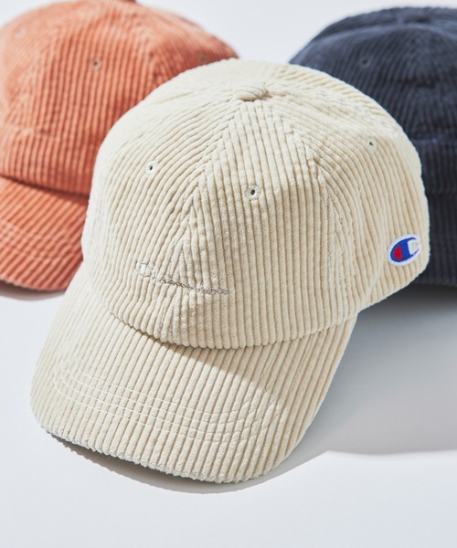 Champion（チャンピオン）の「【CHAMPION】381-0112 ワイドコーデュロイキャップ（キャップ・メンズ・ブラック/ブルー/アイボリー/オレンジ/ネイビー/ブラウン・FREE）」の2枚目の写真