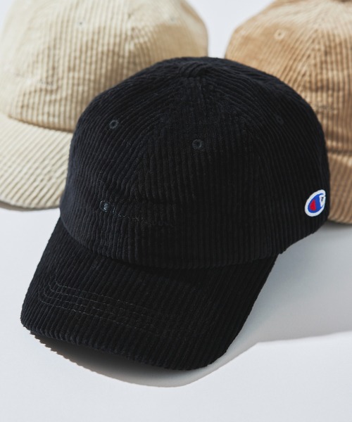 Champion（チャンピオン）の「【CHAMPION】381-0112 ワイドコーデュロイキャップ（キャップ・メンズ・ブラック/ブルー/アイボリー/オレンジ/ネイビー/ブラウン・FREE）」の3枚目の写真