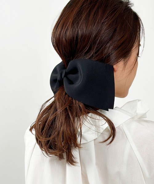 PICCIN（ピッチン）の「ビッグリボンバレッタ（バレッタ/ヘアクリップ・レディース・ブラック・FREE）」の3枚目の写真