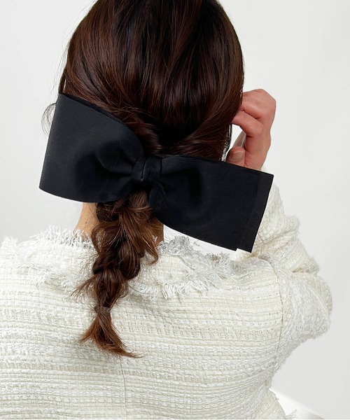 PICCIN（ピッチン）の「ビッグリボンバレッタ（バレッタ/ヘアクリップ・レディース・ブラック・FREE）」の7枚目の写真