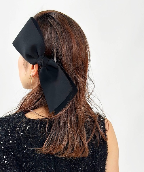 PICCIN（ピッチン）の「ビッグリボンバレッタ（バレッタ/ヘアクリップ・レディース・ブラック・FREE）」の5枚目の写真