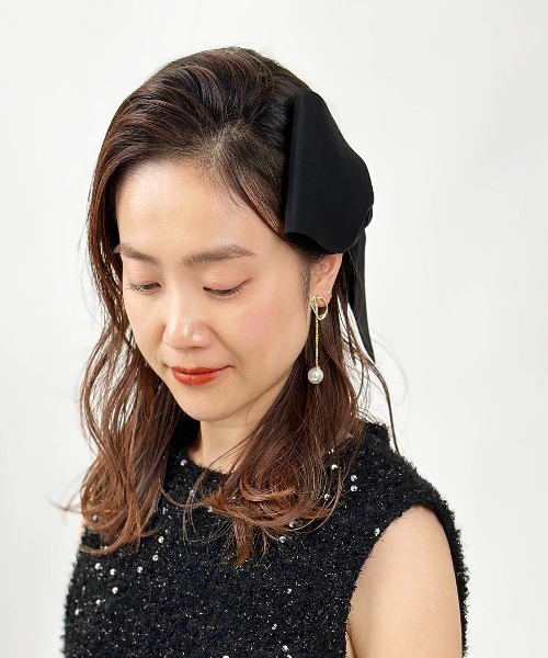 PICCIN（ピッチン）の「ビッグリボンバレッタ（バレッタ/ヘアクリップ・レディース・ブラック・FREE）」の6枚目の写真