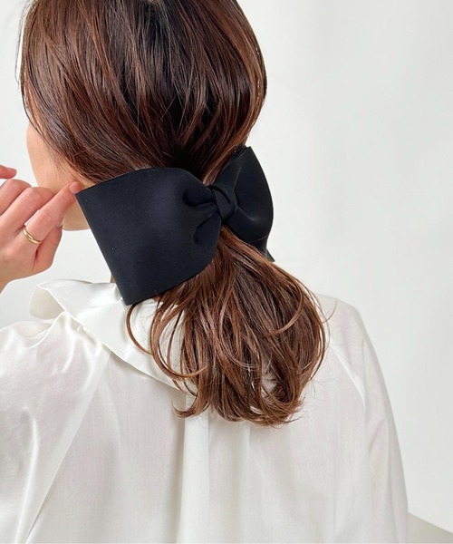 PICCIN（ピッチン）の「ビッグリボンバレッタ（バレッタ/ヘアクリップ・レディース・ブラック・FREE）」の2枚目の写真