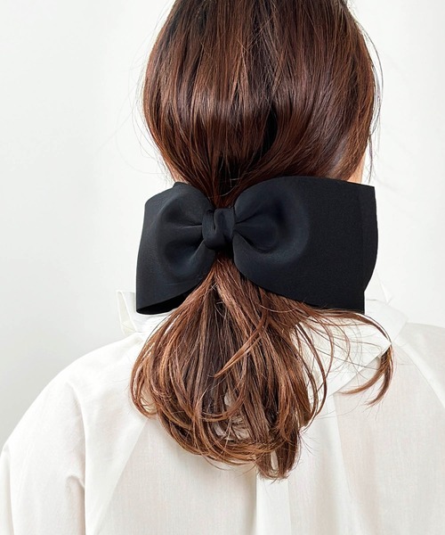PICCIN（ピッチン）の「ビッグリボンバレッタ（バレッタ/ヘアクリップ・レディース・ブラック・FREE）」の11枚目の写真