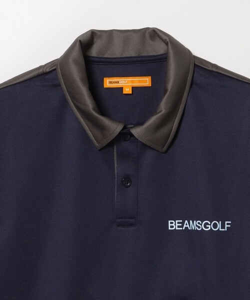 BEAMS GOLF ポロシャツ M ネイビー BEAMS GOLF ビームスゴルフ 七分袖