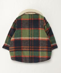 新品未使用★ベイビーチアーbaby cheer ネコ衿チェックコート　赤　120 新品未使用☆ベイビーチアーbaby cheer ネコ衿チェックコート 赤 120