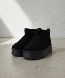 Dedes 厚底 ムートン ショートブーツ