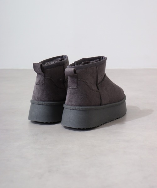 Dedes（デデス）の「Dedes 厚底 ムートン ショートブーツ（ブーツ・レディース・ブラック/グレー/ブラウン/ベージュ・40/38/44/42/36）」の5枚目の写真
