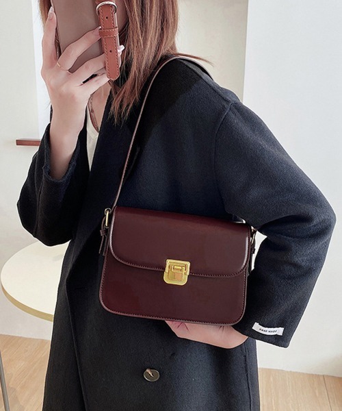 Miniministore(ミニミニストア)の「ミニスクエアショルダーバッグ コンパクト(ショルダーバッグ・レディース・ブラック/オフホワイト/ダークブラウン/ブラウン・フリー)」の4枚目の写真
