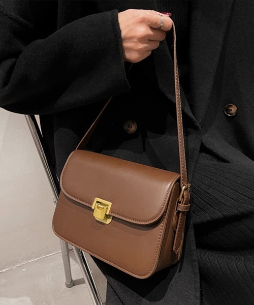 Miniministore(ミニミニストア)の「ミニスクエアショルダーバッグ コンパクト(ショルダーバッグ・レディース・ブラック/オフホワイト/ダークブラウン/ブラウン・フリー)」の1枚目の写真