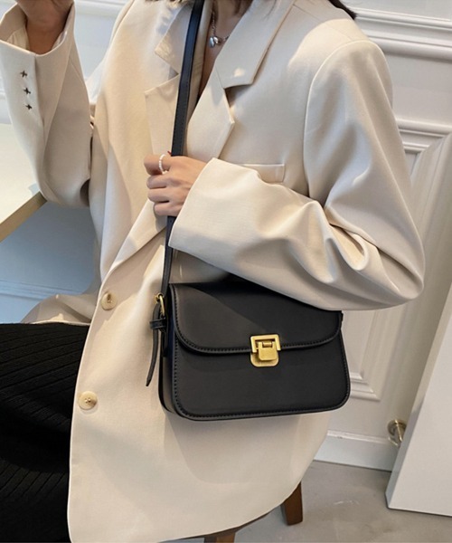 Miniministore(ミニミニストア)の「ミニスクエアショルダーバッグ コンパクト(ショルダーバッグ・レディース・ブラック/オフホワイト/ダークブラウン/ブラウン・フリー)」の6枚目の写真