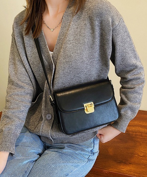 Miniministore(ミニミニストア)の「ミニスクエアショルダーバッグ コンパクト(ショルダーバッグ・レディース・ブラック/オフホワイト/ダークブラウン/ブラウン・フリー)」の7枚目の写真