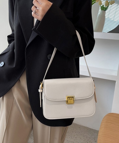 Miniministore(ミニミニストア)の「ミニスクエアショルダーバッグ コンパクト(ショルダーバッグ・レディース・ブラック/オフホワイト/ダークブラウン/ブラウン・フリー)」の8枚目の写真
