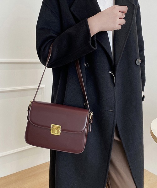 Miniministore(ミニミニストア)の「ミニスクエアショルダーバッグ コンパクト(ショルダーバッグ・レディース・ブラック/オフホワイト/ダークブラウン/ブラウン・フリー)」の9枚目の写真