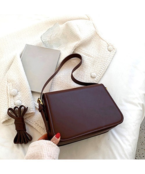 Miniministore(ミニミニストア)の「ミニスクエアショルダーバッグ コンパクト(ショルダーバッグ・レディース・ブラック/オフホワイト/ダークブラウン/ブラウン・フリー)」の18枚目の写真