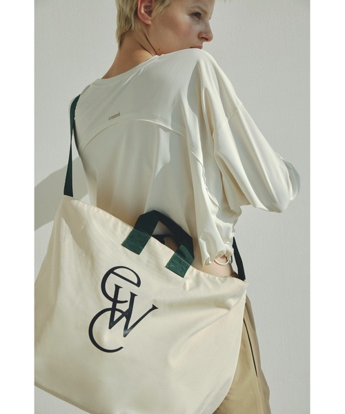 emmi（エミ）の「【emmi atelier】ewcトートバック（ショルダーバッグ・レディース・ネイビー/レッド/クリーム・FREE）」の2枚目の写真