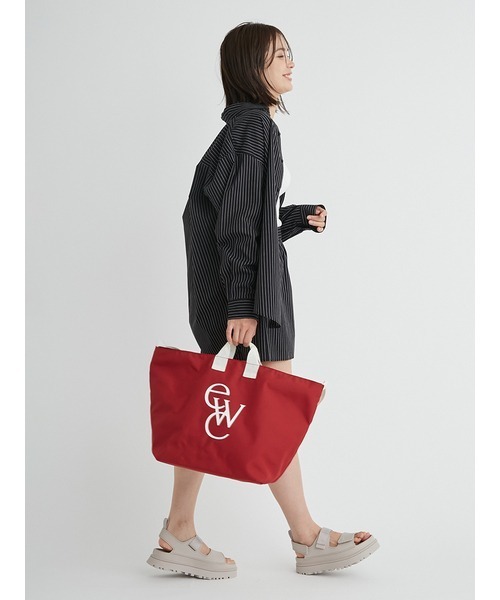 emmi（エミ）の「【emmi atelier】ewcトートバック（ショルダーバッグ・レディース・ネイビー/レッド/クリーム・FREE）」の9枚目の写真